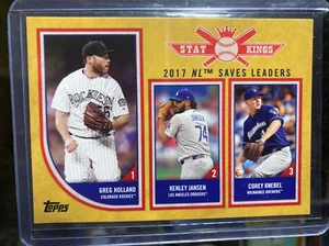 2018 Topps Big League Gold #325 Corey Knebel/Kenley Jansen/Greg Holland - Picture 1 of 2