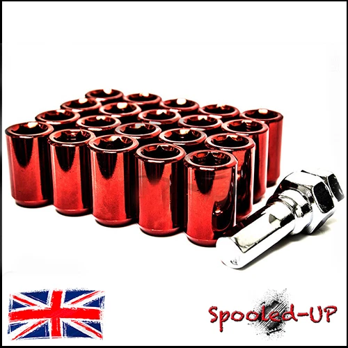 20x TUERCAS AFINADORAS RUEDA ACERO ROJO M12x1.5 aptas para HONDA CIVIC EP3 INTEGRA DC2 DC5   Foto 1 de 1