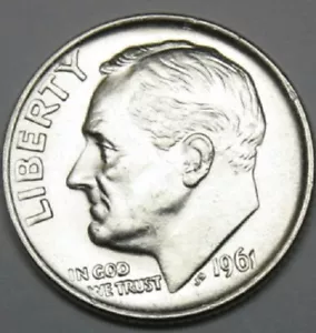 1961 P unzirkuliert Roosevelt Silver Dime BU - Bild 1 von 2