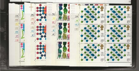 GREAT BRITAIN Cylinder Blocks of 6...Sc# 806-809...Mint NH...1977...SCV $7.80++ Cover