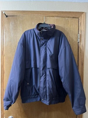 Field and Stream coat Warm men's Navy Has A zip out liner that Is Maroon XL Long - Image 1 of 4