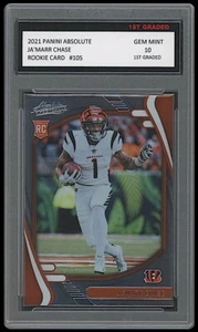 Tarjeta de novato Jamarr Chase 2021 Panini Absolute 1er grado 10 Cincinnati Bengals - Imagen 1 de 1