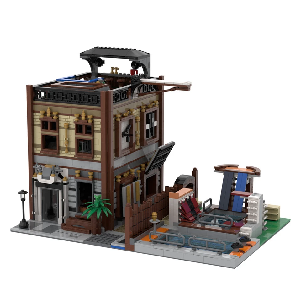 Modubrix Moc Spielzeugblöcke Modular Wasserpark Bausatz 2423 Teile Spielzeug-Set - Bild 1 von 1