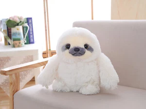 Winsterch Kids Stuffed Animal Sloth Bear Plush Toys Gift Baby Doll White 15.7'' - Picture 1 of 4