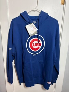 NWT 2015 Stitches MLB Licensed Athletic Gear Navy Blue Chicago Cubs Hoodie SZ L - Picture 1 of 13