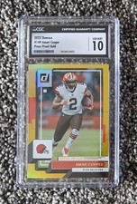 Amari Cooper 2022 Donruss Press Proof Gold CGC Graded 10 Gem Mint Pop 1 Browns