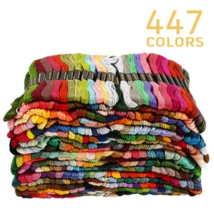 447 Colourful Sewing Cross Stitch Cotton Sewing Skeins Embroidery Thread  · .^ - Picture 1 of 12