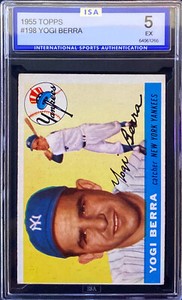 1955 Topps #198 Yogi Berra New York Yankees HOF ISA 5 EX