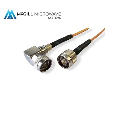 RG400 N Male RA to N male Coaxial Cable LOWEST LOSS Military spec M17 RF - Image 1 of 4