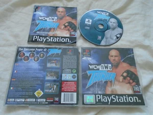 WCW / NWO Thunder PS1 (COMPLETE) Sony PlayStation black label rare WWF wrestling - Picture 1 of 2