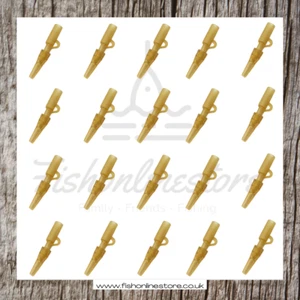 Job Lot 40 Piece Translucent Brown Carp Lead Clip & Tail Rubber Bundle Free P&P - Picture 1 of 3