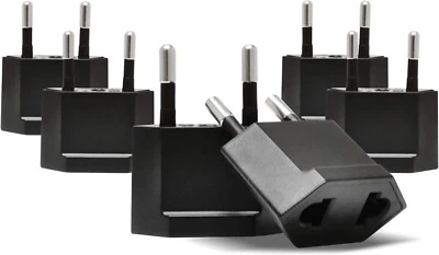 Ceptics USA, Canada to European Plug Adapter Type C 6 Pack