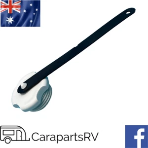 CARAVAN CITY WATER PRESSURE INLET SCREW CAP INCLUDING STRAP, WHITE - Picture 1 of 4