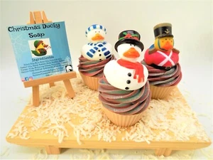 Christmas Cupcake Soap - Christmas Duckies - Handmade Soap - Picture 1 of 7