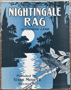 Partituras clásicas RAGTIME Nightingale Rag de JOSEPH LAMB pub'd STARK St. Louis - Imagen 1 de 1