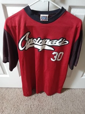 Vintage 2000 CINNCINNATI REDS ~ Ken Griffey Jr. #30 ~ Large Red Mesh Jersey - Image 1 of 4