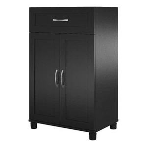 Systembuild Evolution Lory Framed 2 Door/1 Drawer Base Cabinet in Black - Picture 1 of 10