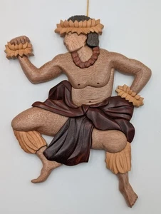 Insel Holz Sammlungen Hula Tänzer Mann Handarbeit Natur Holzkunst Le Family  - Bild 1 von 9