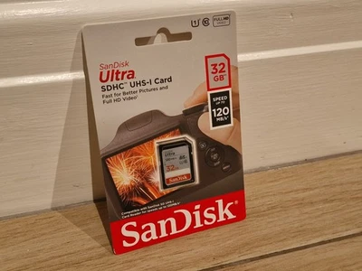 SANDISK 32 GB SD CARD - Ultra SDHC UHS-1 Class 10 1 Memory Card for Cameras etc - Image 1 of 4