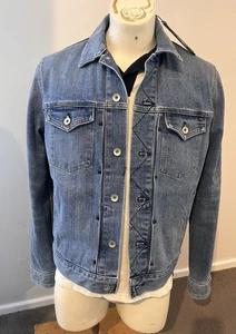 NWT rag & bone Men’s Blue Definitive Denim Jacket, Made in USA, $595 M Medium - Picture 1 of 14