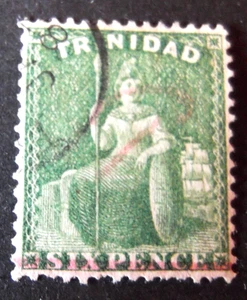 Trinidad-1863-6d Deep Green-Used - Picture 1 of 2