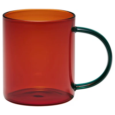 New IKEA SKUGGSTUBB Mug Mixed Colours Brown/Green 41 cl Heat Resistant Glass - Image 1 of 4