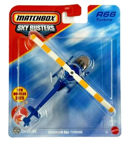 Matchbox Skybusters Robinson R66 Turbine Helicopter - Mattel/2024 - New on Card - Picture 1 of 2