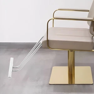 Sedia da salone argento poggiapiedi regolabile per sedia da barbiere idraulica styling negozio - Foto 1 di 10