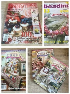 6 X Bulk Crafting Patchwork, Stitching Quilting Beading Cross Stitch Magazines - Picture 1 of 22