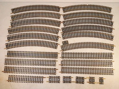 Lot 24 Atlas HO Scale Brass Track: Curved, Straight, Terminal & Short Straight - Image 1 of 4