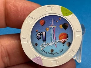 $1-———-STRATOSFERA———-LAS VEGAS NEVADA CASINO CHIP————Z-2981 - Foto 1 di 3