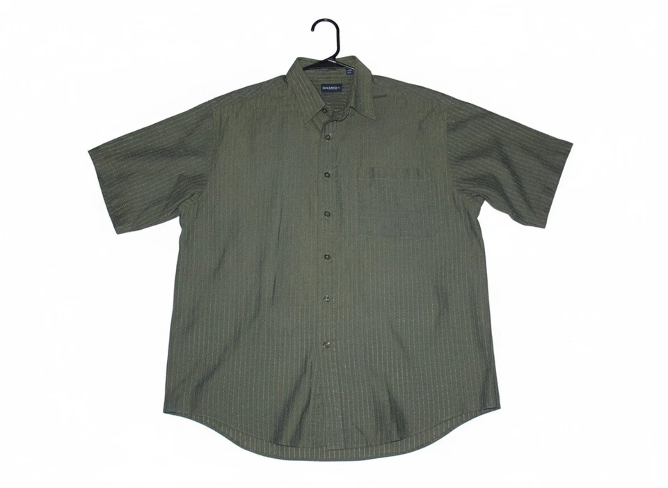 Camisa de vestir Puritan Forest verde manga corta abotonada para hombre mediana Foto 1 de 1