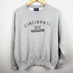 Vintage University of Cincinnati Bearcats Sweatshirt Crewneck XL Grey Jansport - Picture 1 of 3