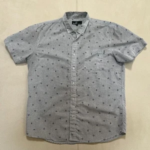Molokai Surf Co camicia manica corta con bottoni e ancore grigio uomo XL - Foto 1 di 8