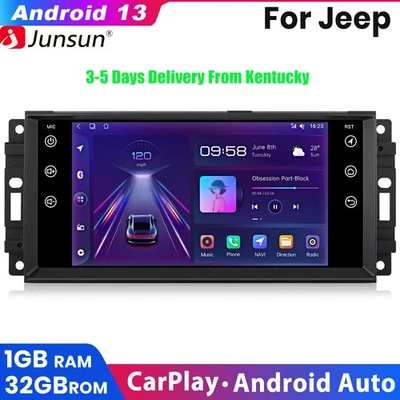 Android14 CarPlay For Jeep Grand Cherokee Chrysler Car Stereo Radio GPS Navi RDS - Imagem 1 de 4