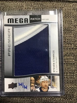 2023-24 UD Premier Mega Patch Chest Logo Steven Stamkos #/24 - Image 1 of 2