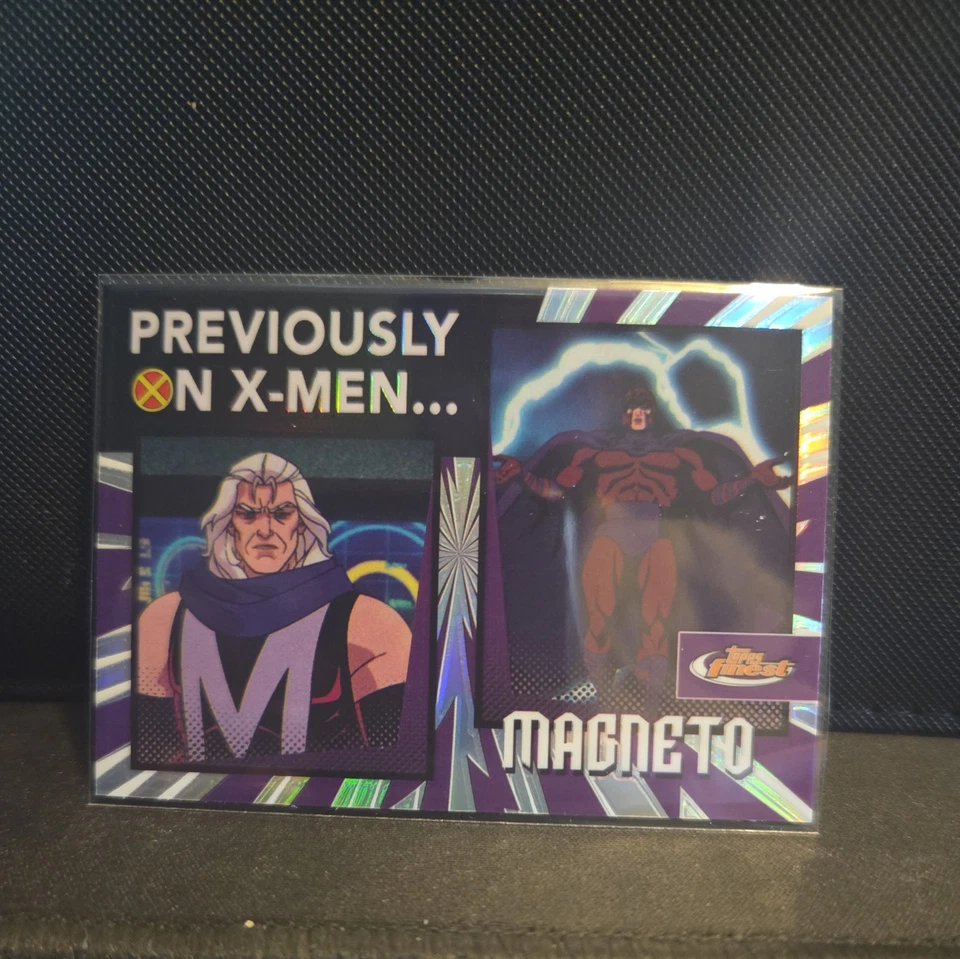 2025 TOPPS MARVEL X-MEN FINEST 97 PREVIOUSLY ON A-MEN INSERT CARD MAGNETO #PO-1 - Image 1 of 1