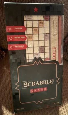 Scrabble Grand 2020 Edición Tablero de Madera Hasbro Sellado ¡Nuevo 25% Tablero de Juego Más Grande! Foto 1 de 4