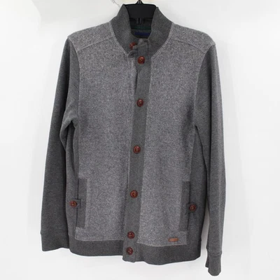 Cárdigan Ted Baker para hombre 3 mezcla de algodón botones gris bolsillos golf informal Foto 1 de 4