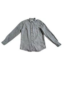 Lacoste Linen Men’s Long Sleeve Shirt Button Up Gray size 40 (Medium) - Picture 1 of 10