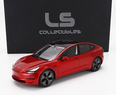 LS Collectibles 2021 Tesla Model 3 Multi-Coat Red 1:18 LS086A - Image 1 of 4