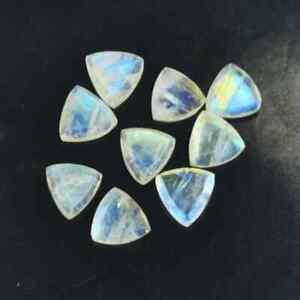 Natural RAINBOW MOONSTONE 5X5 mm TO 10X10 mm TRILLION FACETED CUT Loose Gemstone