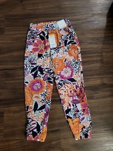 GYMBOREE GIRLS SIZE 7 PANTS MULTI COLORED BRAND NEW FLORAL PRINT - Picture 1 of 4
