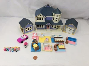 Vintage 1994 My Pretty Doll House Lewis Galoob Toys W Figures PLS READ *SUN FADE - Picture 1 of 24
