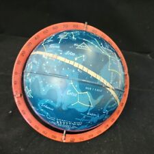 Replogle Celestial Globe 6" Constellation Zodiac Stand Vtg Metal Litho rare (mv)