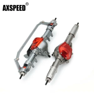 Ejes delanteros y traseros completos de aluminio metálico AXSPEED para oruga Axial SCX10 1/10 RC EE. UU. - Imagen 1 de 10