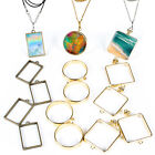 Open Bezel Charms Geometric Frame Pendants for Resin Jewellery Making 35-count