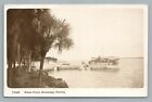 Boat Pier ROCKLEDGE Florida RPPC Antique Underwood Photo—Indian River 1916