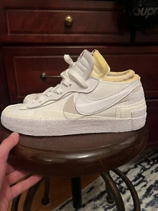 Size 11.5 - Nike sacai x Blazer Low White Patent brand new - Picture 1 of 6