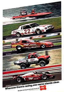 MILLER HIGH LIFE RACING—BOBBY ALLISON/NASCAR/AL UNCER/INDY 500—ORIGINALANZEIGE 1984 - Bild 1 von 1